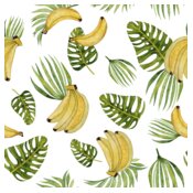Bananas on leaves